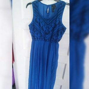 Blue summer maxi dress